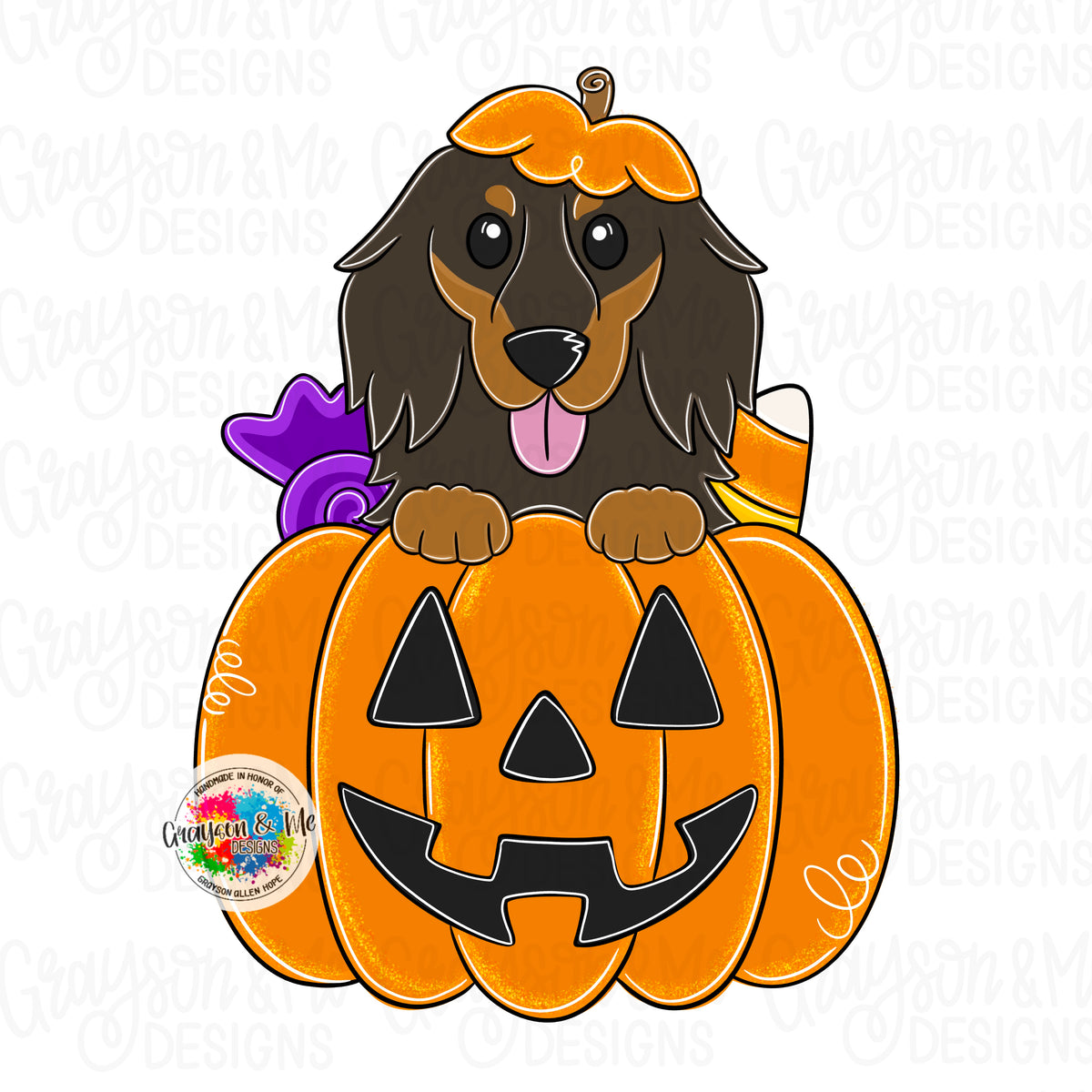 GMD Dachshund Pumpkin Home Creations Milling & Signage