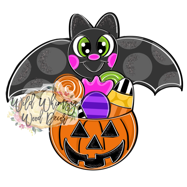 Halloween Colorful Pumpkin Bat Print Large Capacity - Temu