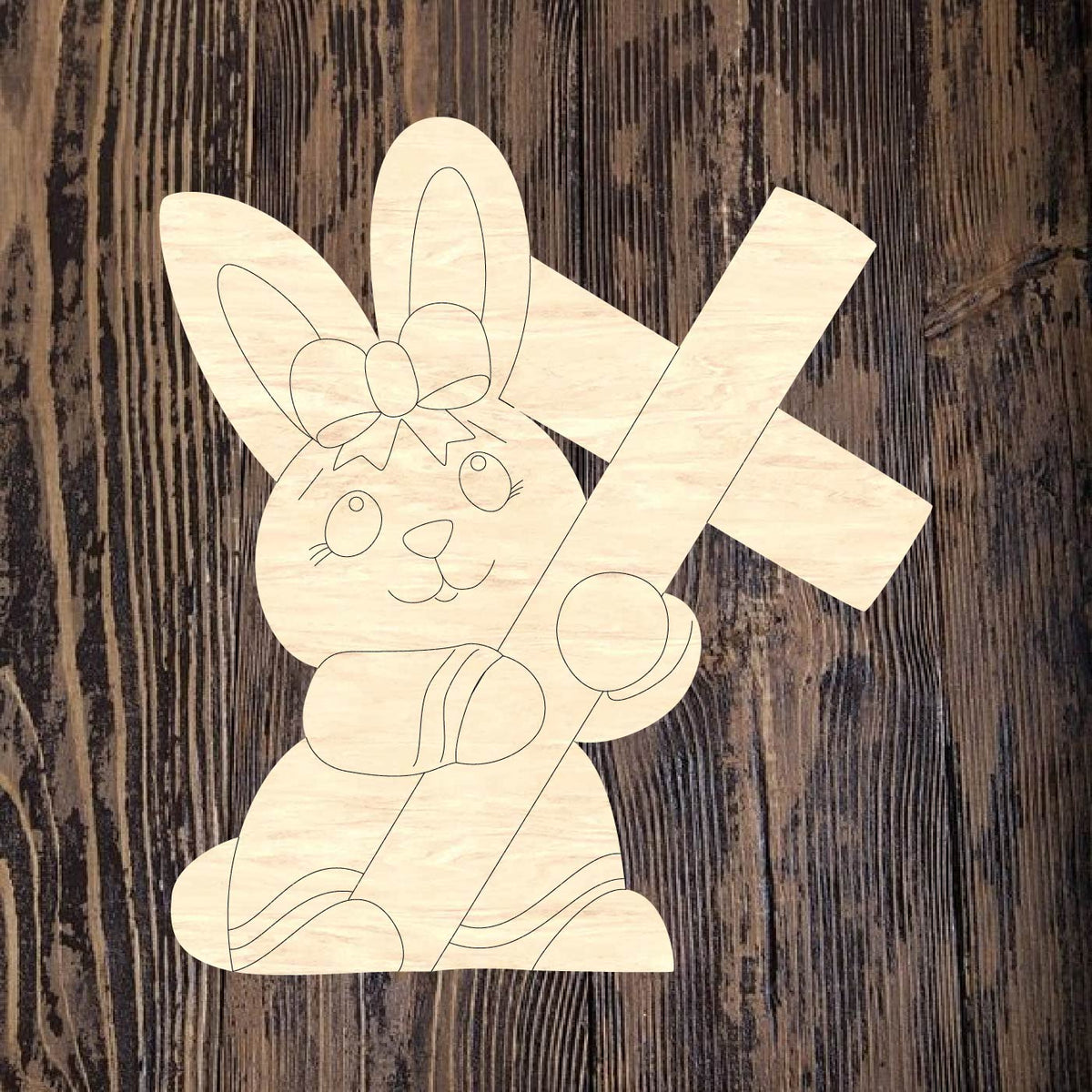 RBN Easter Bunny with Cross – Home Creations Milling & Signage