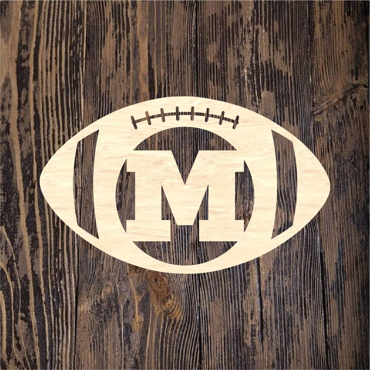 Single Letter Monogram Football Block Font – Home Creations