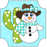 OSD Cowgirl Snowgirl Plaque