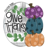 CRG Give Thanks Pumpkin plaque