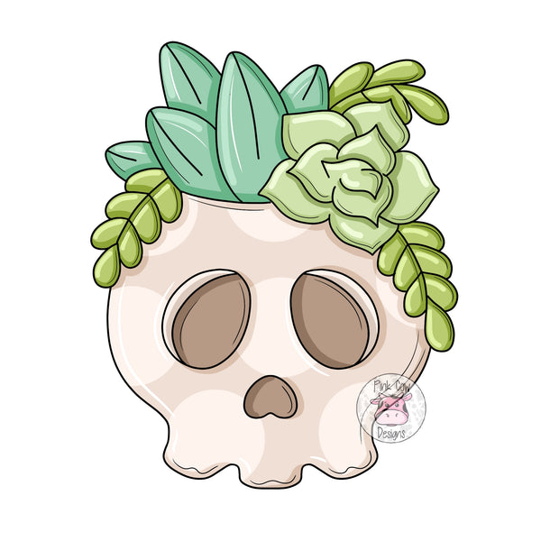 PCD Succulents Skull Planter