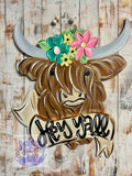 SSA Floral Highland Cow