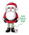 PCD Santa Claus Ribbon Legs
