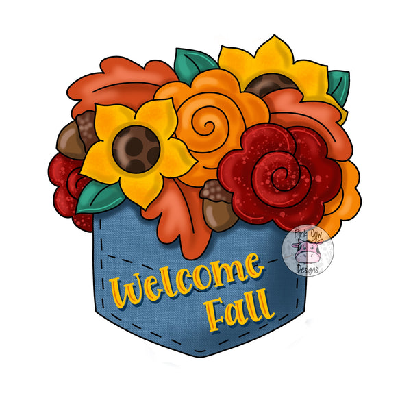 PCD Welcome Fall Floral Pocket