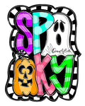 QMC Spooky Pumpkin Ghost Plaque