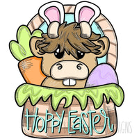 ASH Hoppy Easter Highland Cow