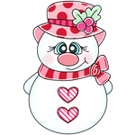 OSD Snowman with Hearts