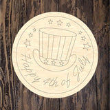 4th of July Hat Round