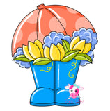 PCD Flower Umbrella Rainboots