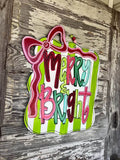 QMC Merry Bright Bow Plaque