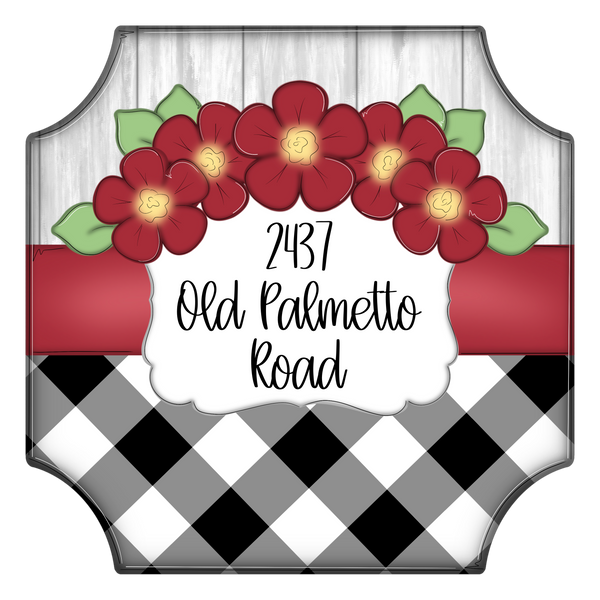 WHD Address Marker Floral Frame – Home Creations Milling & Signage