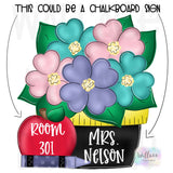 WHD Back to School Flower Pot