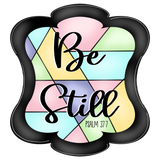 WHD Be Still Stained Glass Frame