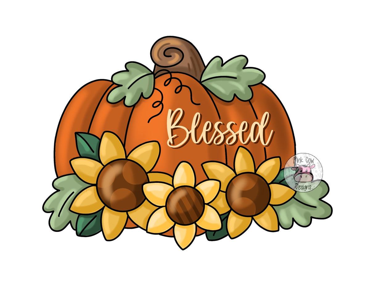 PCD Blessed Pumpkin With Flowers – Home Creations Milling & Signage