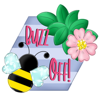 WHD Buzz Off Floral Bee Hexagon