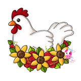 PCD Chicken On Flowers
