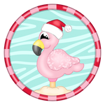 WHD Christmas Flamingo Round