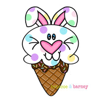 BRB Easter Bunny Ice Cream Cone