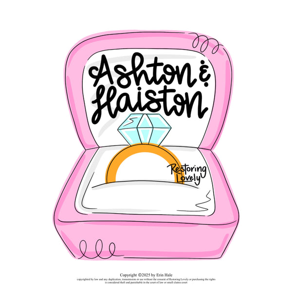 RLY Engagement Ring Box Ornament