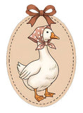 Vintage Goose With Bonnet Plaque