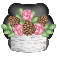 WHD Floral Pinecone Planter Frame