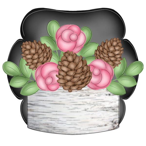 WHD Floral Pinecone Planter Frame