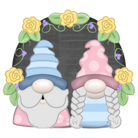 WHD Gnome and Gnomette Floral Wreath