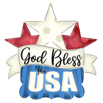 WHD God Bless the USA Star Trio Banner