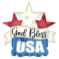 WHD God Bless the USA Star Trio Banner