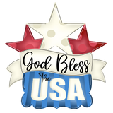 WHD God Bless the USA Star Trio Banner