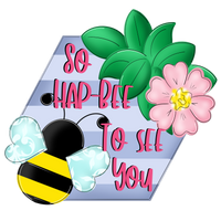 WHD Hap Bee to See You Floral Hexagon