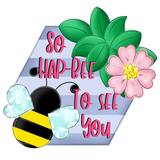 WHD Hap Bee to See You Floral Hexagon