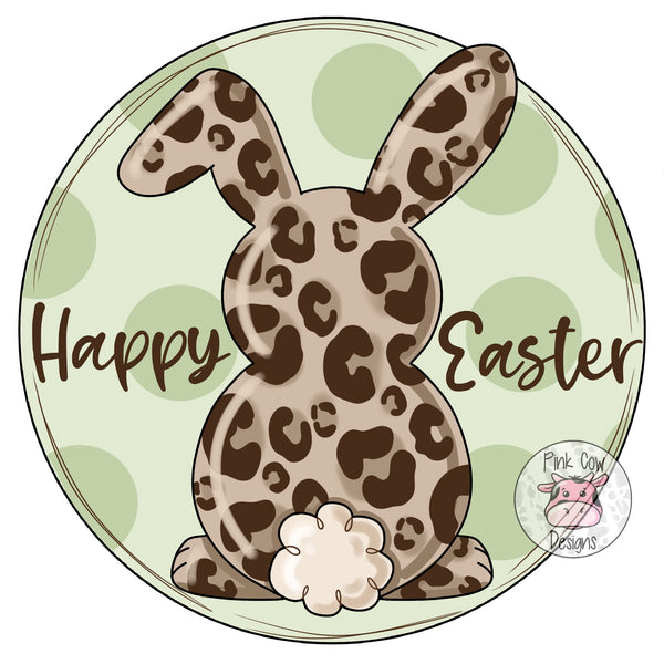 PCD Happy Easter Leopard Bunny