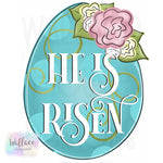 WHD He Is Risen Floral Easter Egg