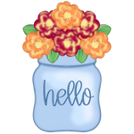 WHD Hello Fall Mums Mason Jar