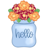 WHD Hello Fall Mums Mason Jar