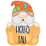 WHD Hello Fall Pumpkin Peeking Gnome