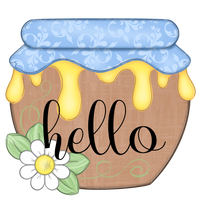 WHD Hello Floral Honey Pot