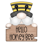 WHD Hello Honey Bee Gnome