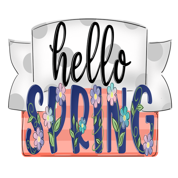 WHD Hello Spring Floral Banner