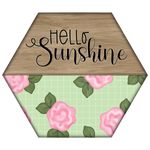 WHD Hello Sunshine Floral Hexagon Frame