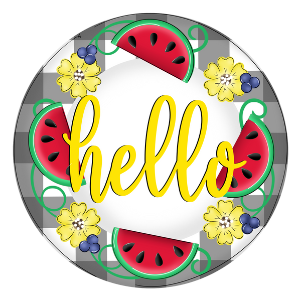 WHD Hello Watermelon Wreath