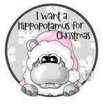 PCD Hippopotamus for Christmas