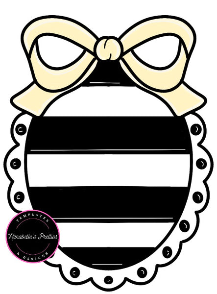 NBP Scalloped Oval Bow