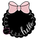 NBP Scalloped Circle Bow