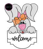 NBP Welcome Bunny Plaque