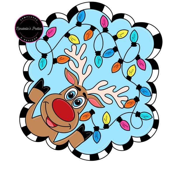 NBP Reindeer Lights Plaque