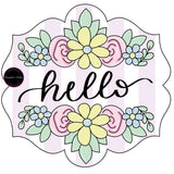 NBP Hello Floral Plaque